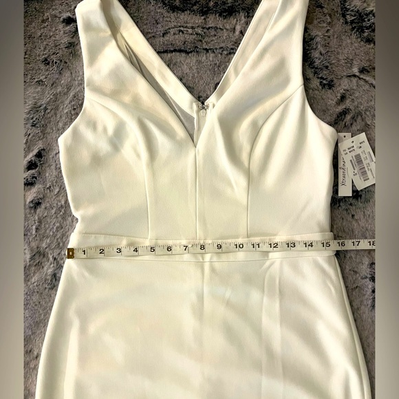 NWT Xtraordinary White Bodycon Mini Dress, Sheer Mesh Back, XL Juniors, 8 womens - Picture 14 of 16